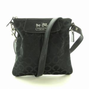 マディソン オプアート クロスボディー ショルダーバッグ シグネチャー ロゴ 黒 ブラック /EE