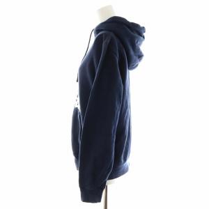 STUSSY パーカー プルオーバー ロゴ コットン S 紺 ネイビー