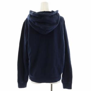 STUSSY パーカー プルオーバー ロゴ コットン S 紺 ネイビー