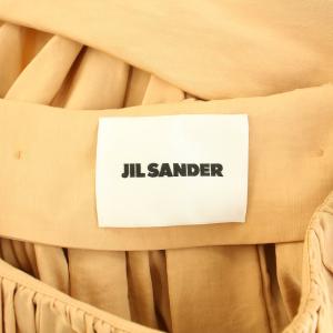 JIL SANDER フレアスカート ギャザー マキシ ロング 麻 リネン混 36 XXS ベージュ