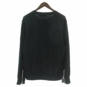 COACH スウェット トレーナー 長袖 クルーネック ダメージ加工 スマイリー ロゴプリント スタッズ 星 スター ジップアップ リブ