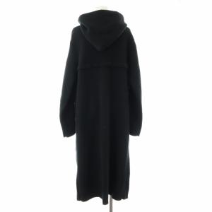 Ameri VINTAGE ダッフルコート ニット コート フード トグルボタン ウール混 黒 ブラック