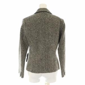 Lois CRAYON セットアップ 上下 2点セット スーツ テーラードジャケット フレアスカート ツイード ひざ丈 フリンジ