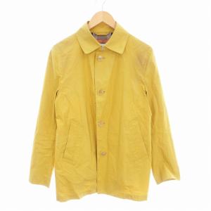 ステンカラーコート ショート丈 アウター 薄手 38 M 黄 イエロー /MM