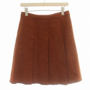 美品 miu miu オレンジ タイトスカート L 40 イタリア製