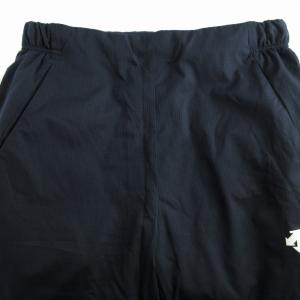 DESCENTE HEATNAVI SOLOTEX ロング イージーパンツ ロゴ プリント M 紺 ネイビー DMMQJG30