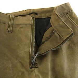 RIPVANWINKLE カーゴパンツ ジップフライ スリム パラフィンコーティング 3 L カーキ