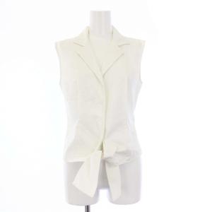 ノースリーブシャツ リボン 38 ホワイト 34174