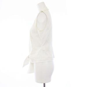 FOXEY ノースリーブシャツ リボン 38 ホワイト 34174