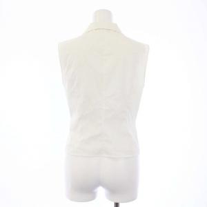 FOXEY ノースリーブシャツ リボン 38 ホワイト 34174