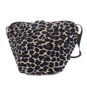 Hervé Chapelier パンサーブラン 舟型 ショルダーバッグ S ポシェット レオパード ヒョウ柄 ベージュ グレー 2885F