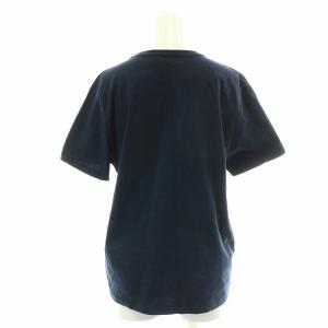Maison Kitsuné フォックスヘッドパッチクラシックＴシャツ カットソー 半袖 クルーネック ロゴ刺繍 S 紺 ネイビー AW00103KJ0005