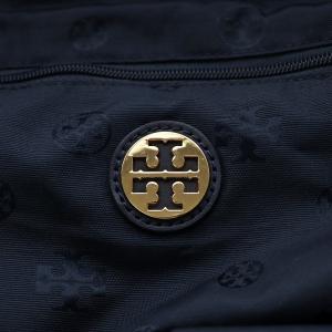 TORY BURCH トートバッグ ハンドバッグ ショルダーバッグ ナイロン レザー 紺 ネイビー