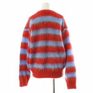 JOURNAL STANDARD 23AW ヘアリーボーダープルオーバー ニット セーター 長袖 クルーネック F 赤 レッド 青 ブルー 23080400701030