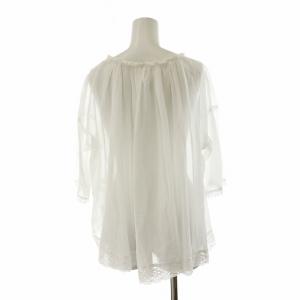 franche lippée タグ付き シャツ ブラウス 半袖 レース M 白 ホワイト