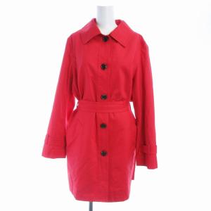 23区 ステンカラーコート ロング ライナー付き 中綿 アウター 44 L 赤 レッド