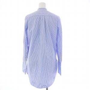 CELINE フィービー期 シャツ バンドカラー ストライプ 34 ブルー ホワイト 2