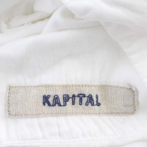 KAPITAL シャツ ラウンドカラー 丸襟 長袖 ブラウス 0 XS 白 ホワイト