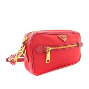 PRADA クロスボディバッグ 2way 三角ロゴプレート レッド BT0773
