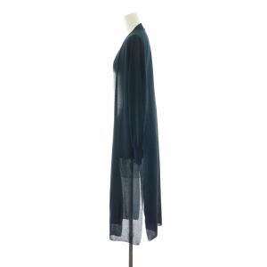 LANVIN コレクション COLLECTION ラップカーディガン ニット ロング 薄手 ショールカラー サイドスリット 長袖 38 M