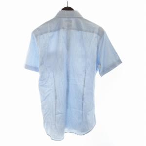 Paul Smith COLLECTION SICTESS LUXURY SHIRTING ボタンダウンシャツ ストライプ 花柄 半袖 L 紺 ネイビー