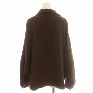 Plage 24AW GEORGETTE SKIPPER スキッパーシャツ ブラウス 長袖 シャツ F 茶 ブラウン