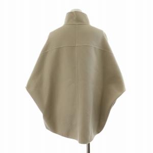 ANAYI カルゼリバーハーフスタンドケープ ジャケット フィッシュテール ハイネック 36 S ベージュ