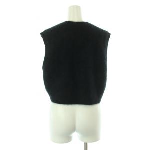 Plage 23AW Cashmere Mix Fur カシミヤミックスファーベスト ニット プルオーバー ショート丈 Vネック ウール