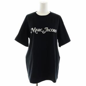 MARC JACOBS Tシャツ カットソー 半袖 ロゴ クルーネック コットン 黒 ブラック /AN28
