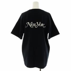 MARC JACOBS Tシャツ カットソー 半袖 ロゴ クルーネック コットン 黒 ブラック /AN28