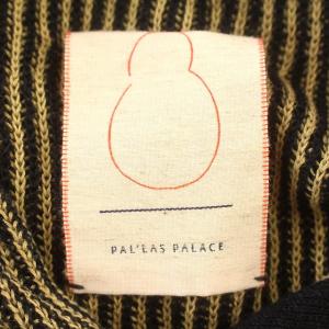 Pal'las Palace カーディガン ニット ストライプ スタンドカラー 0 S ベージュ 黒