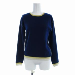 BALLANTYNE アンサンブル カーディガン ニット カシミヤ 紺 ネイビー 黄 イエロー