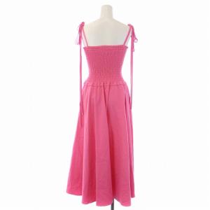 BORDERS at BALCONY CAMISOLE DRESS キャミワンピース ロング リボン 36 S ピンク BD2011-3E-50