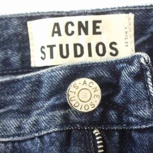 Acne Studios デニムパンツ POP MAP PRINT 総柄 32 青 ブルー