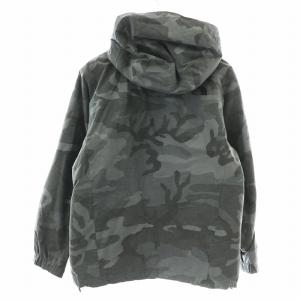 THE NORTH FACE ゼウストリクライメイトジャケット マウンテンパーカー ブルゾン ジップアップ フード ロゴ刺繍 迷彩 カモフラ S グレー