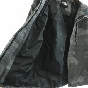THE NORTH FACE ゼウストリクライメイトジャケット マウンテンパーカー ブルゾン ジップアップ フード ロゴ刺繍 迷彩 カモフラ S グレー