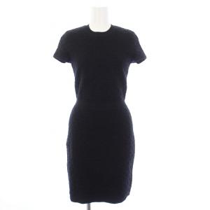 23SS ニットワンピース カシミヤシルク 34 XS ブラック