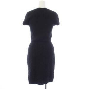 HERMES 23SS ニットワンピース カシミヤシルク 34 XS ブラック