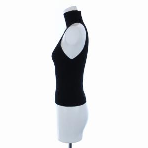 ANTEPRIMA リブニット セーターノースリーブ タートルネック F 黒 ブラック /EE