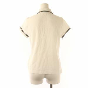 MONCLER ポロシャツ カットソー 鹿の子 半袖 ワッペン 刺繍 白 ホワイト