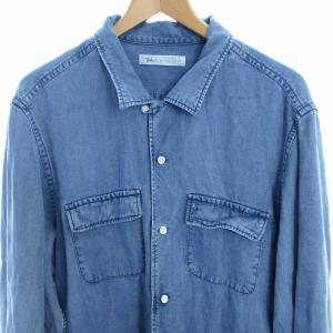Ron Herman ダンガリーシャツ デニム 長袖 ボタンダウン 青 ブルー