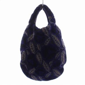 mina perhonen jardin エッグバッグ ハンドバッグ 花柄 紺 ネイビー va9054