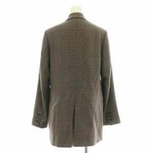 JOURNAL STANDARD L'ESSAGE 22AW チェックダブルジャケット テーラードジャケット アウター 総裏地 ウール 36 S 茶 ブラウン 22010370212030