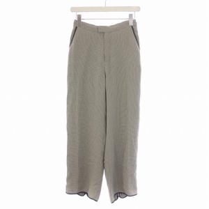 23SS MEDI HOUNDSTOOTH STRAIGHT PANTS イージーパンツ ジップフライ