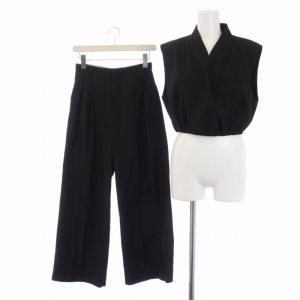 23SS WAVE COLLAR SHORT LOGO SET UP セットアップ 上下 ジレベスト ジャケット パンツ ジップフライ