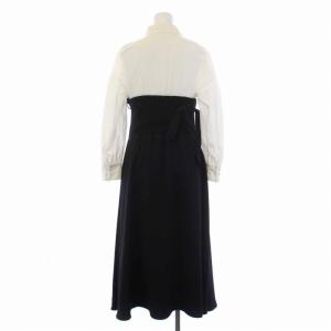 Ameri VINTAGE 20AW MILLEFEUILLE SHIRT DRESS ワンピース ロング 長袖 切替 S 白 ホワイト