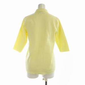 SLOBE IENA 22AW 半袖ニット ポロシャツ 五分袖 黄 イエロー /RO