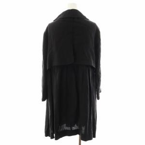 FENDI フェンディ ベルベット レザー ロングコート ロゴ入り