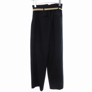 Ameri VINTAGE ワイドパンツ ベルト付き スラックス ロング M 紺 ネイビー