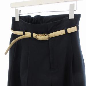 Ameri VINTAGE ワイドパンツ ベルト付き スラックス ロング M 紺 ネイビー